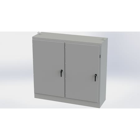Saginaw Control & Engineering 3 Point Latch with Coinproof/Padlock Handle Electrical Enclosures, 72 in H, 24 in D, 77-3/4 in W SCE-72XM7824